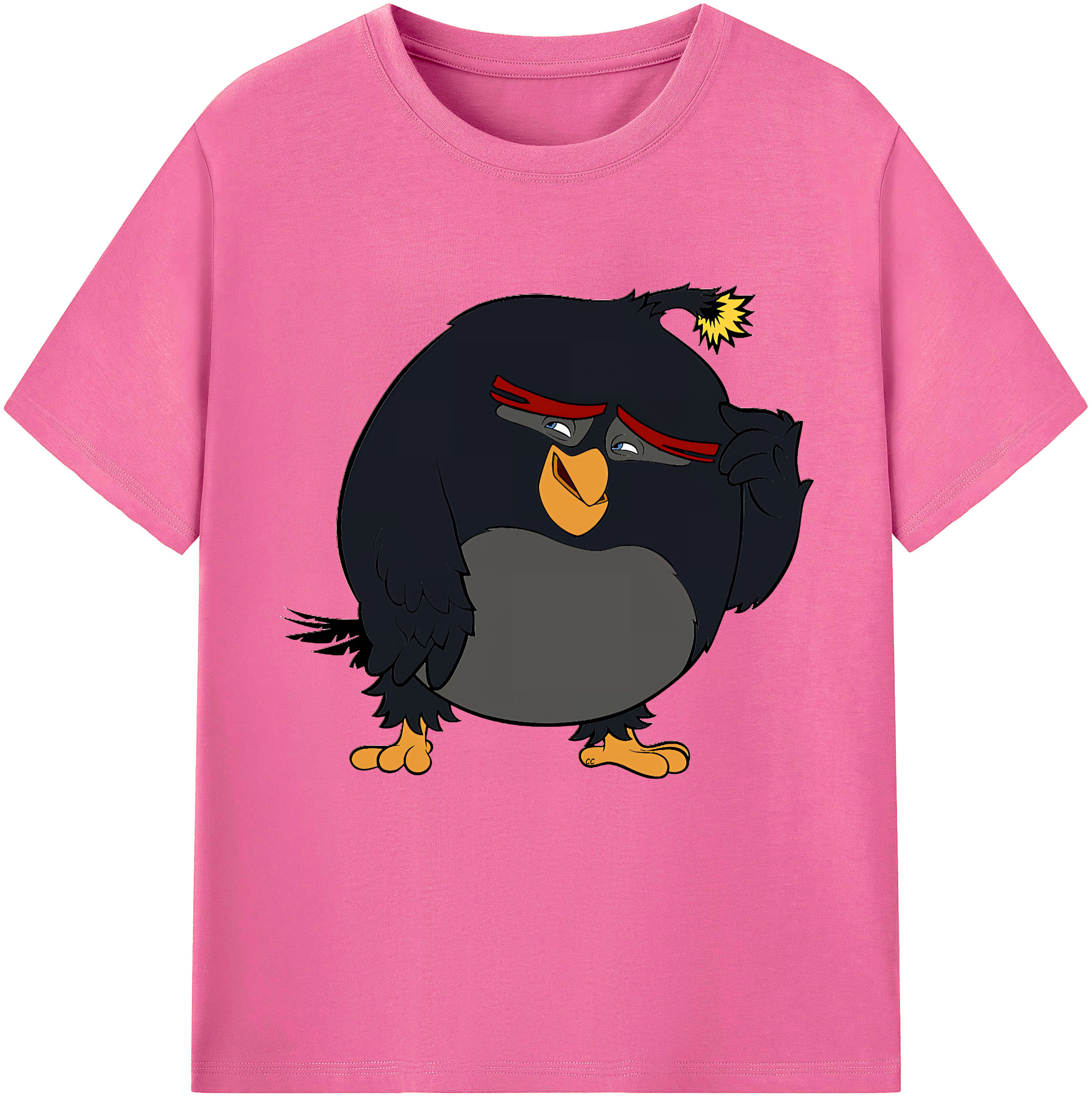 （画像用） Angry Birds アングリーバード レディースカジュアルプリントTシャツ（綿100％）
